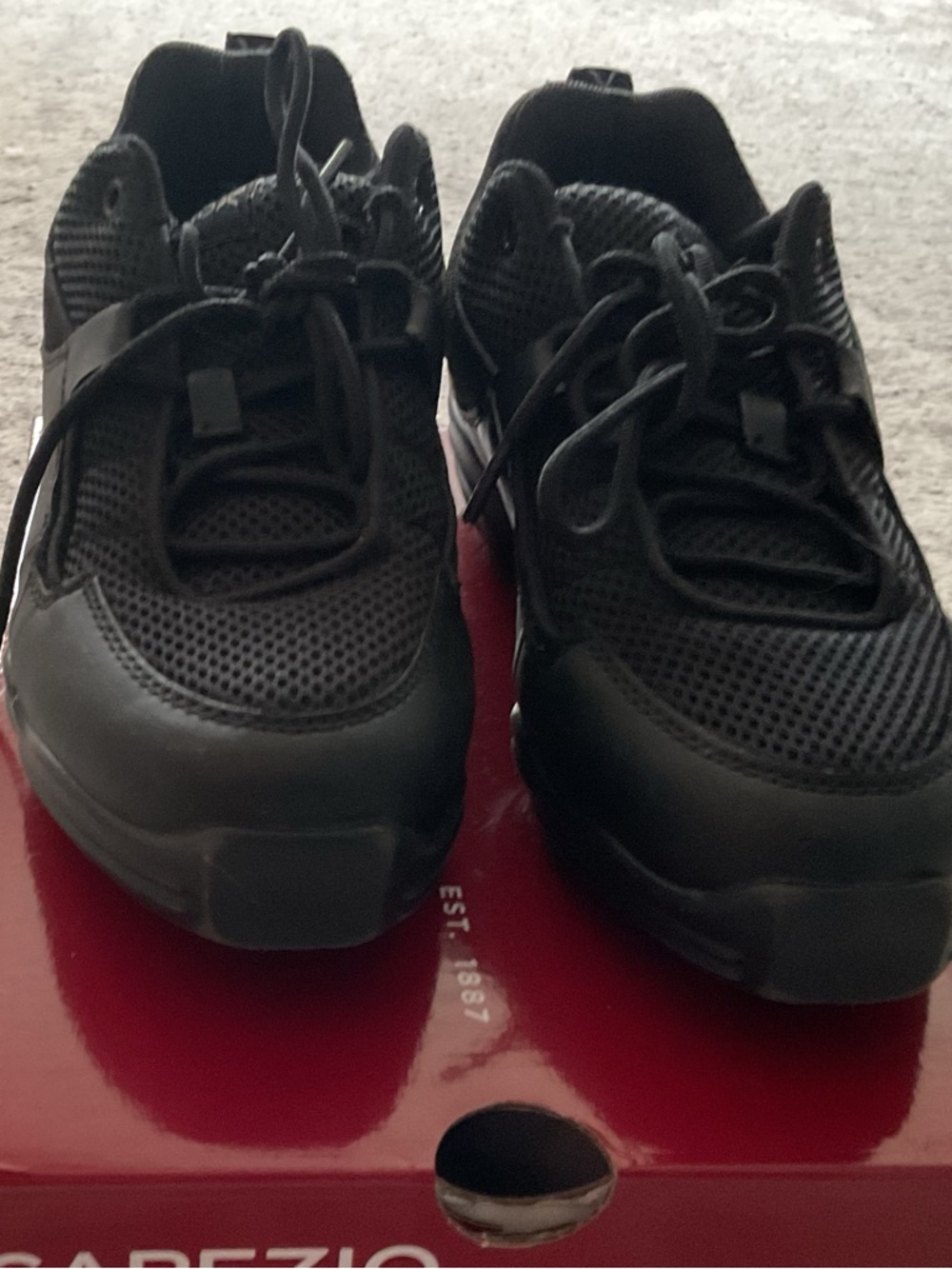 Capezio Black Mesh Athletic Dance Sneakers